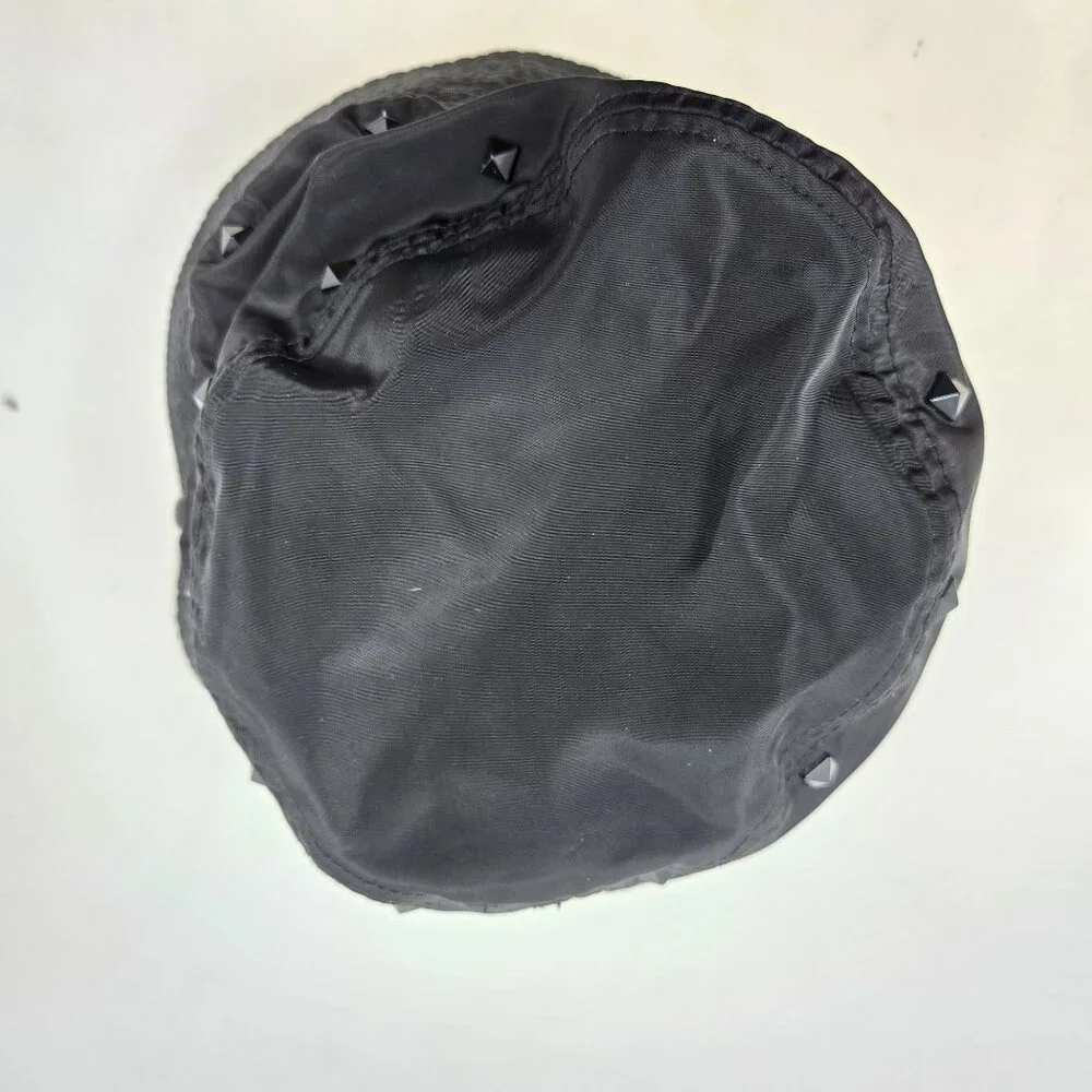 Madden NYC Black Studded Bucket Hat Punk Cyber‎ Streetwear Goth Y2K
